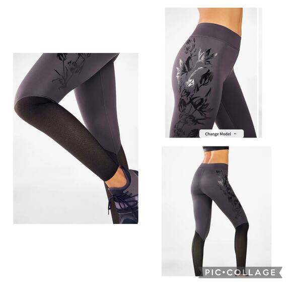 Fabletics Mid-Rise UltraCool Floral 7/8 Activewear Leggings Size XS 0-2 - EUC - Picture 2 of 11